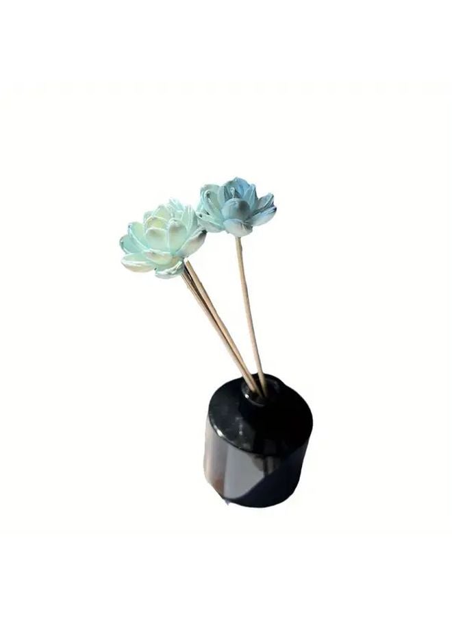Blue Non Flammable Fake Rattan Sticks With Black Holder For Home Office Spa Decor - Image 4
